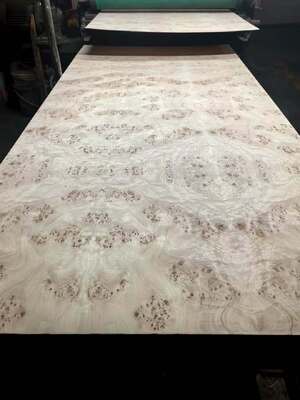 0ความหนา.5 มิลลิเมตร ตัด Mappa Burl Wood Veneer Sheets สําหรับตกแต่งโรงแรม